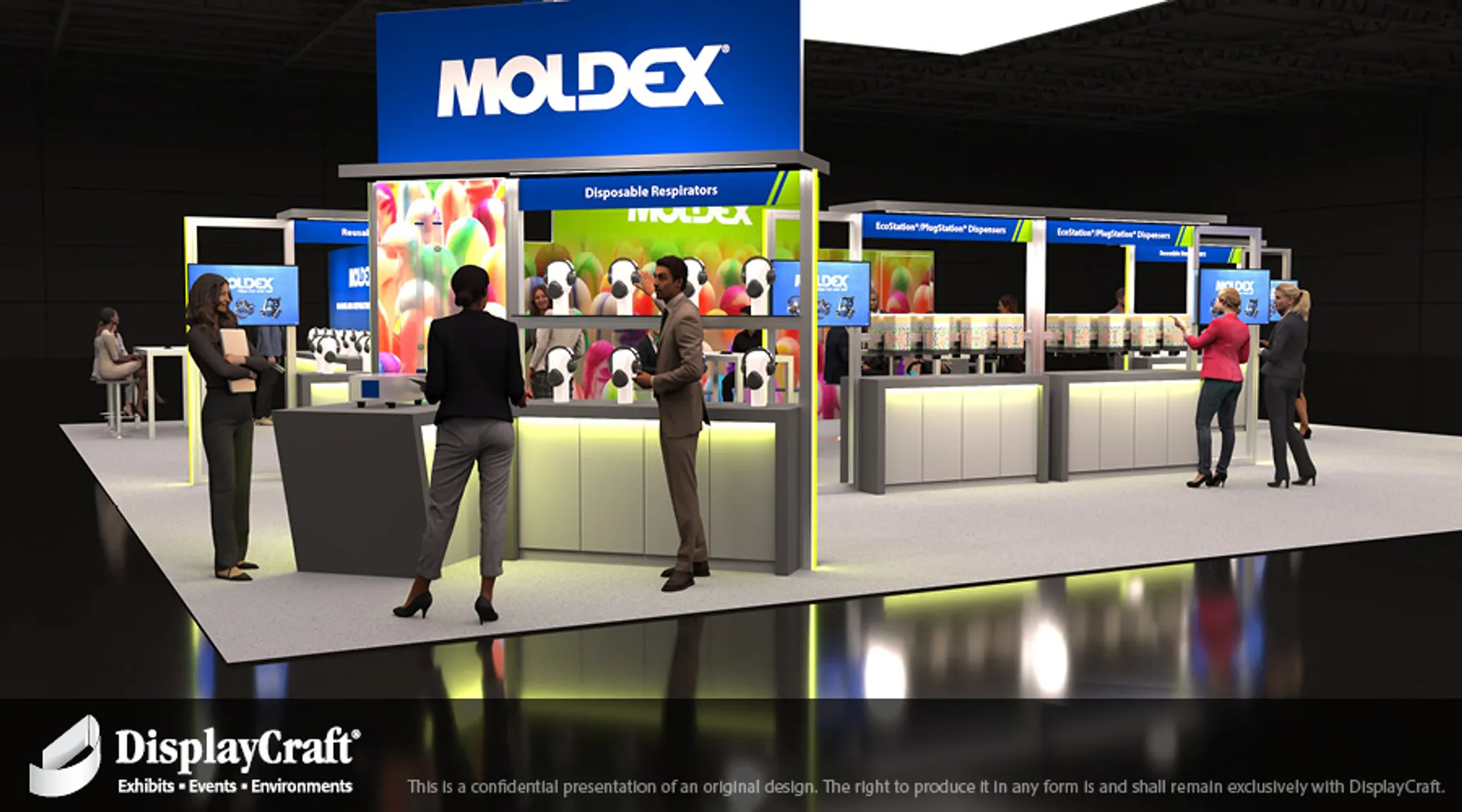 50x50 Island booth design by DisplayCraft